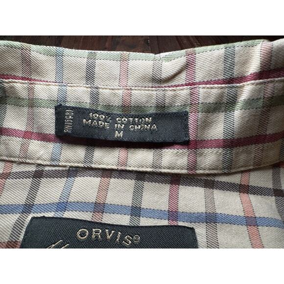 Orvis Shirt Mens Medium Plaid Flannel Signature Collection Button Down - Picture 7 of 9